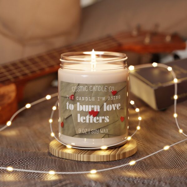 Burn all the love letters exes candle, closure candles, scented soy candles, candle gifts, funny gifts, funny candle gifts, jokes - Image 3
