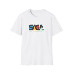 SAGA Surf Graphic T-Shirt – Color Block Logo Tee